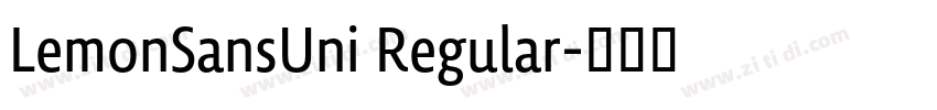 LemonSansUni Regular字体转换